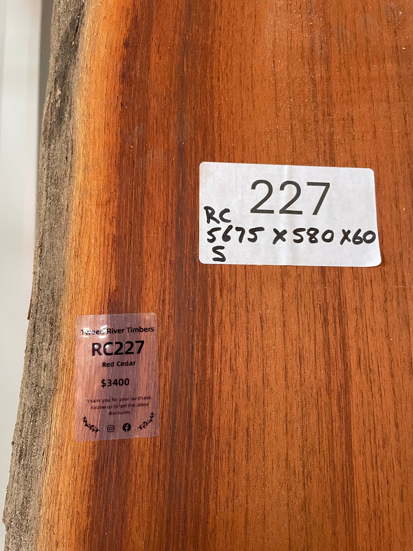 Red Cedar Slab